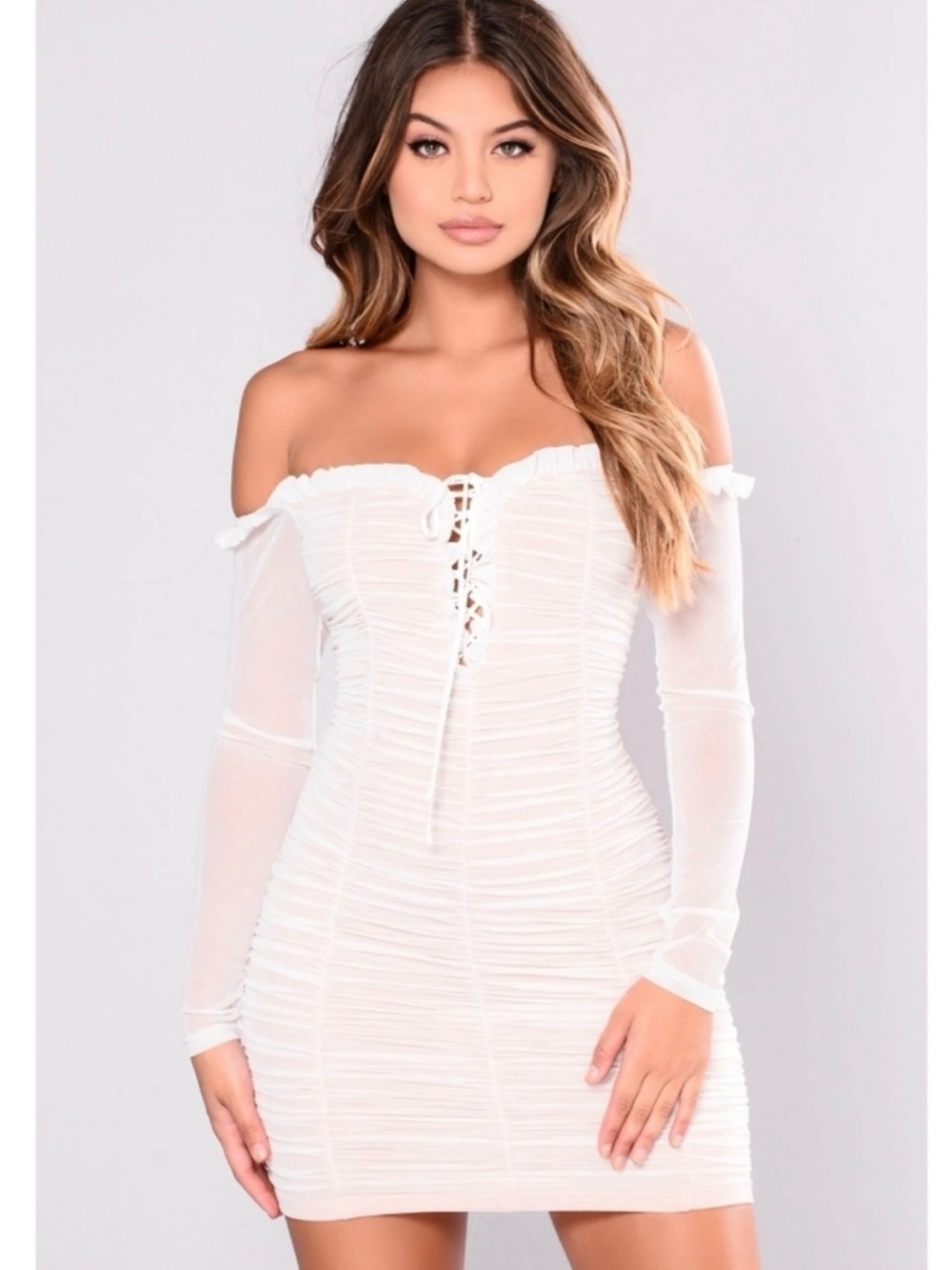 Off-Shoulder Angelic Bodycon Dress 🪽